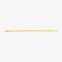 Womens 14K Gold 18 Inch Braid Chain Necklace