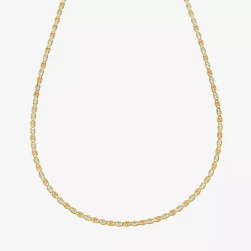 Womens 14K Gold 18 Inch Valentino Chain Necklace