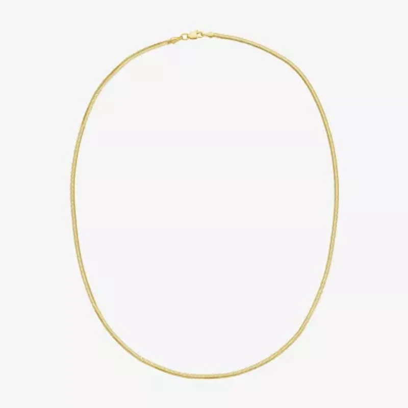 Unisex Adult 14K Gold Inch Snake Chain Necklace