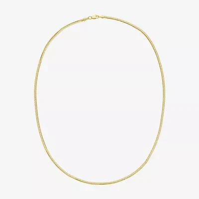 Unisex Adult 14K Gold Inch Snake Chain Necklace