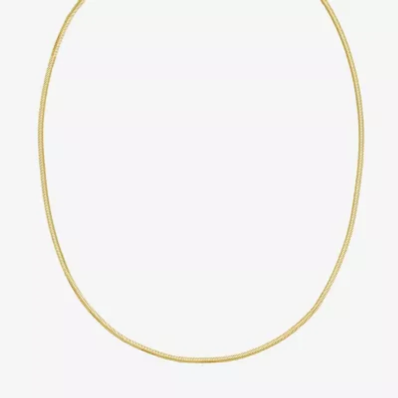 Unisex Adult 14K Gold Inch Snake Chain Necklace