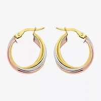 Womens 14K Gold 20mm Hoop Earrings