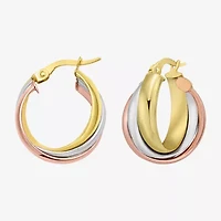 Womens 14K Gold 20mm Hoop Earrings