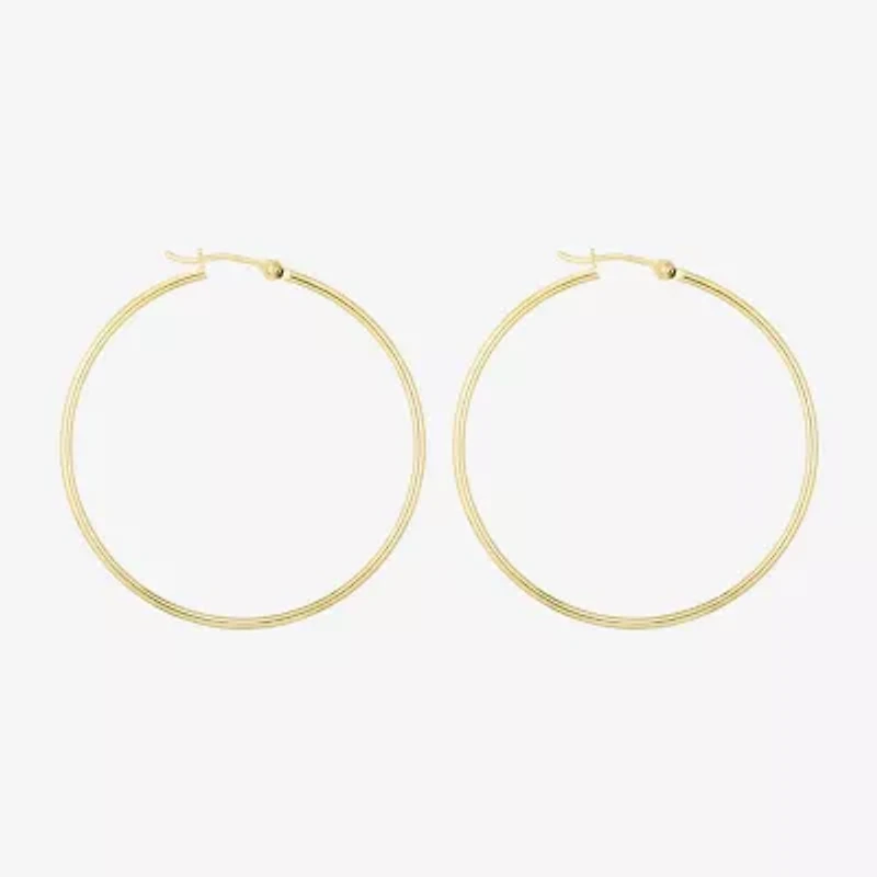Womens 14K Gold 45mm Hoop Earrings