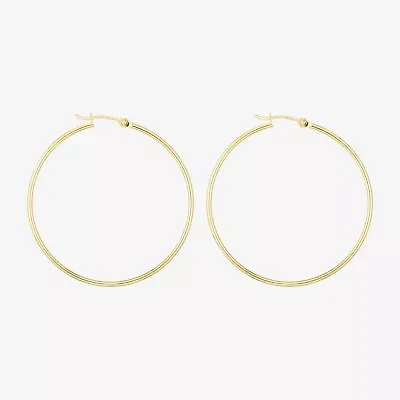 Womens 14K Gold 45mm Hoop Earrings