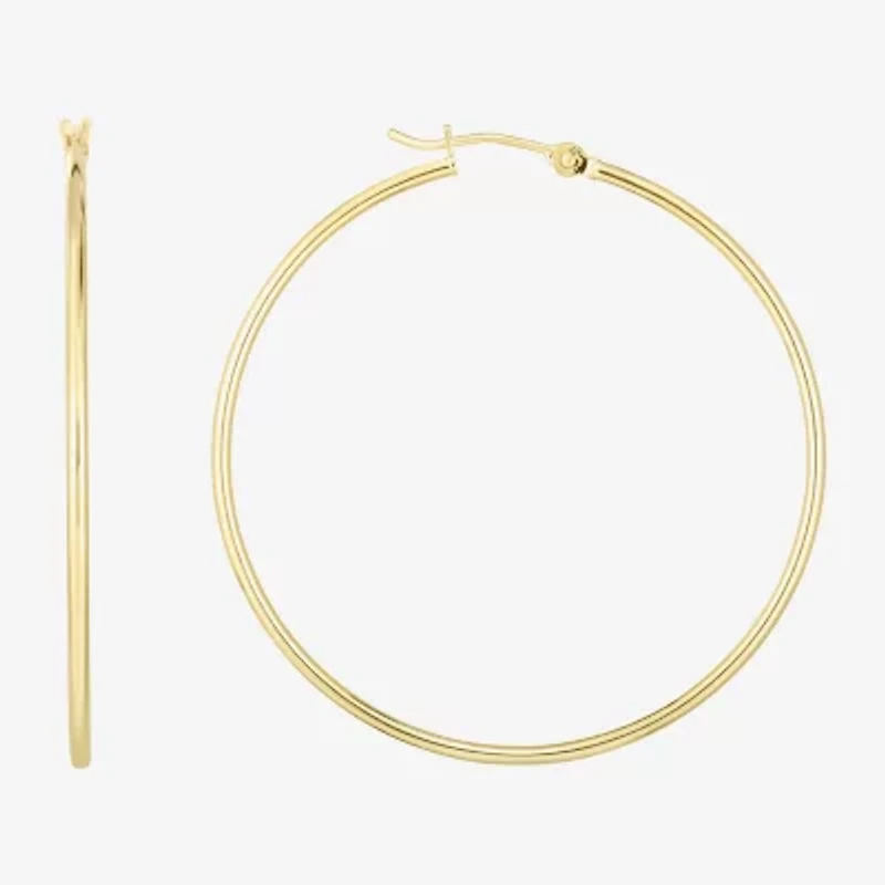 Womens 14K Gold 45mm Hoop Earrings