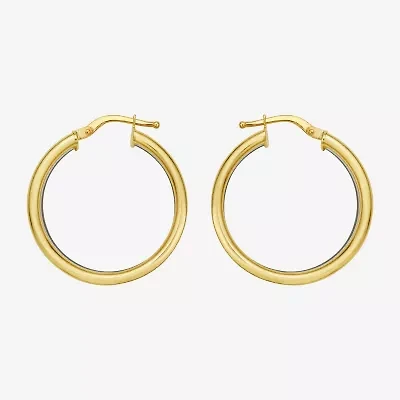 Womens 14K Gold 27mm Hoop Earrings