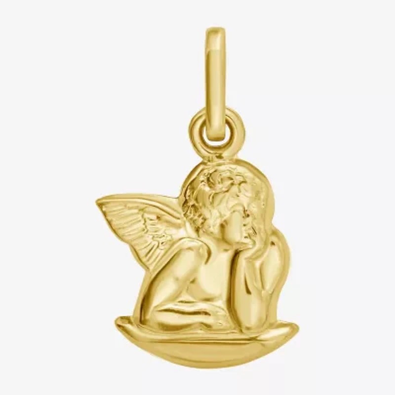 Religious Jewelry Angel Unisex Adult 14K Gold Angel Pendant