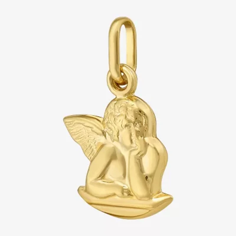 Religious Jewelry Angel Unisex Adult 14K Gold Angel Pendant