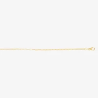Womens 14K Gold 10 Inch Paperclip Ankle Bracelet