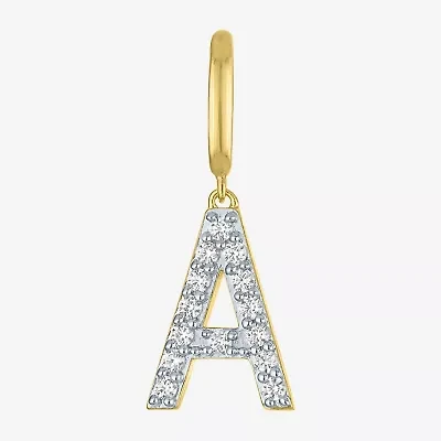 Charmed by Diamond Addiction 1/10 CT. T.W. Initials (G-H / Si2-I1) White 14K Gold Over Silver Charm