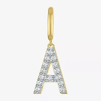 Charmed by Diamond Addiction 1/10 CT. T.W. Initials (G-H / Si2-I1) White 14K Gold Over Silver Charm