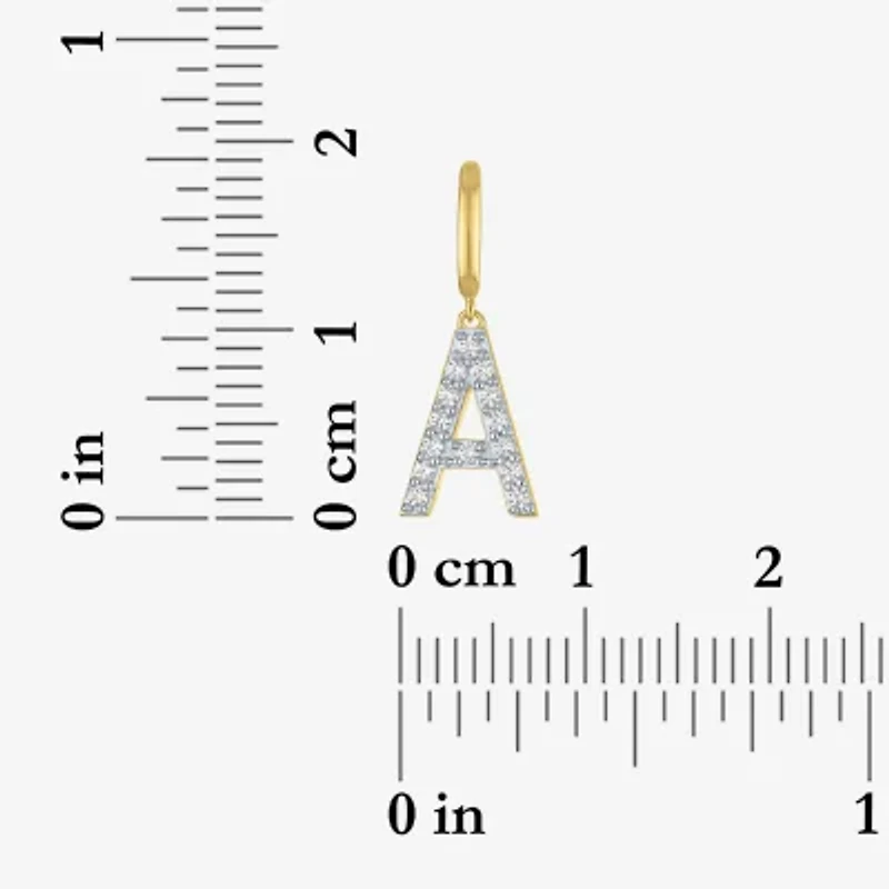 Charmed by Diamond Addiction 1/10 CT. T.W. Initials (G-H / Si2-I1) White 14K Gold Over Silver Charm