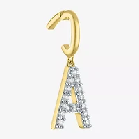 Charmed by Diamond Addiction 1/10 CT. T.W. Initials (G-H / Si2-I1) White 14K Gold Over Silver Charm