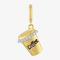 Charmed by Diamond Addiction Coffee (G-H / Si2- I1) Womens Accent Lab Grown White 14K Gold Over Silver Pendant