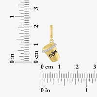Charmed by Diamond Addiction Coffee (G-H / Si2- I1) Womens Accent Lab Grown White 14K Gold Over Silver Pendant