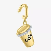 Charmed by Diamond Addiction Coffee (G-H / Si2- I1) Womens Accent Lab Grown White 14K Gold Over Silver Pendant