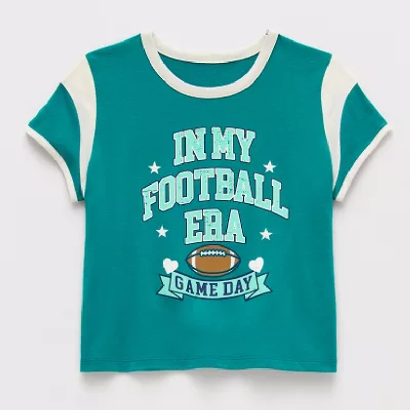 Thereabouts Little & Big Kid Girls Crew Neck Short Sleeve Regular Fit Graphic T-Shirt