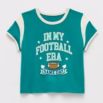 Thereabouts Little & Big Kid Girls Crew Neck Short Sleeve Regular Fit Graphic T-Shirt