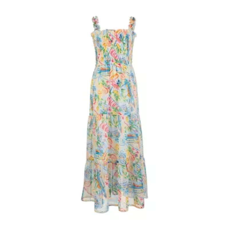 Speechless Big Kid Girls Sleeveless Floral Maxi Dress