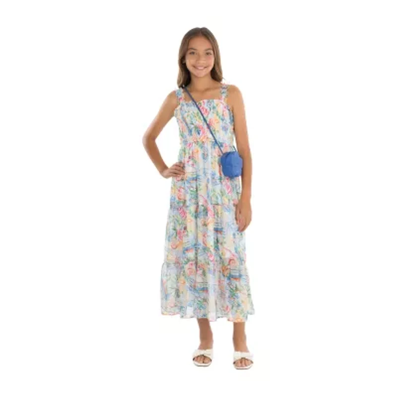 Speechless Big Kid Girls Sleeveless Floral Maxi Dress