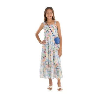 Speechless Big Kid Girls Sleeveless Floral Maxi Dress