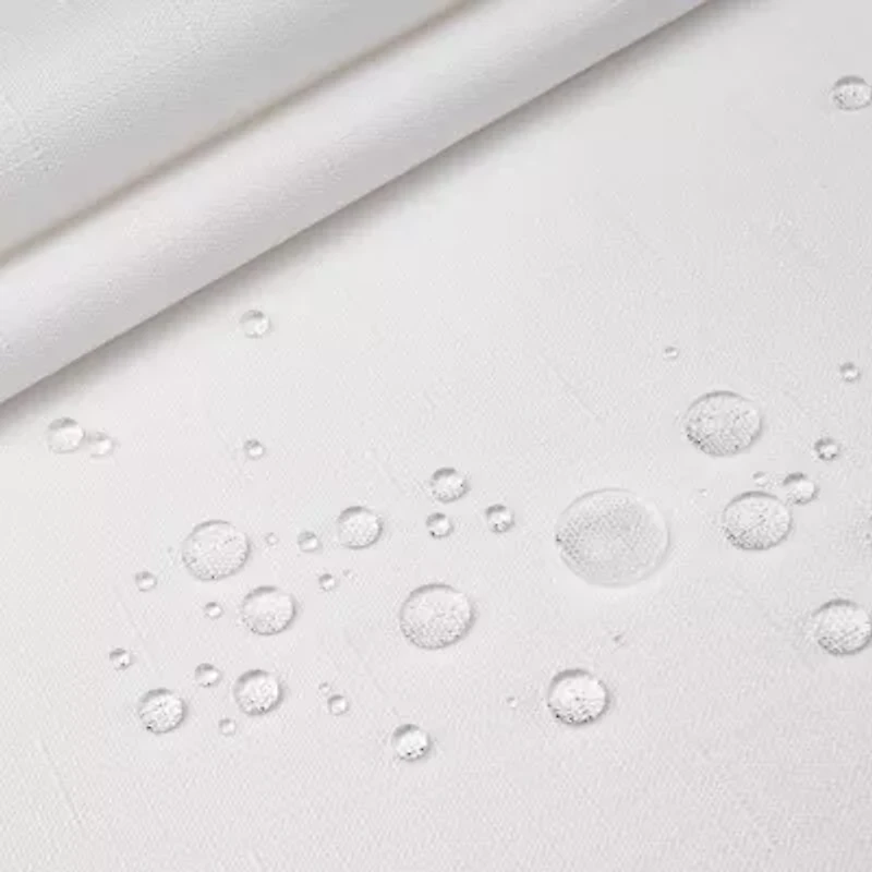 Awesome Home™ No Hook Slub Linen Texture Peva Snap-In Liner Shower Curtain