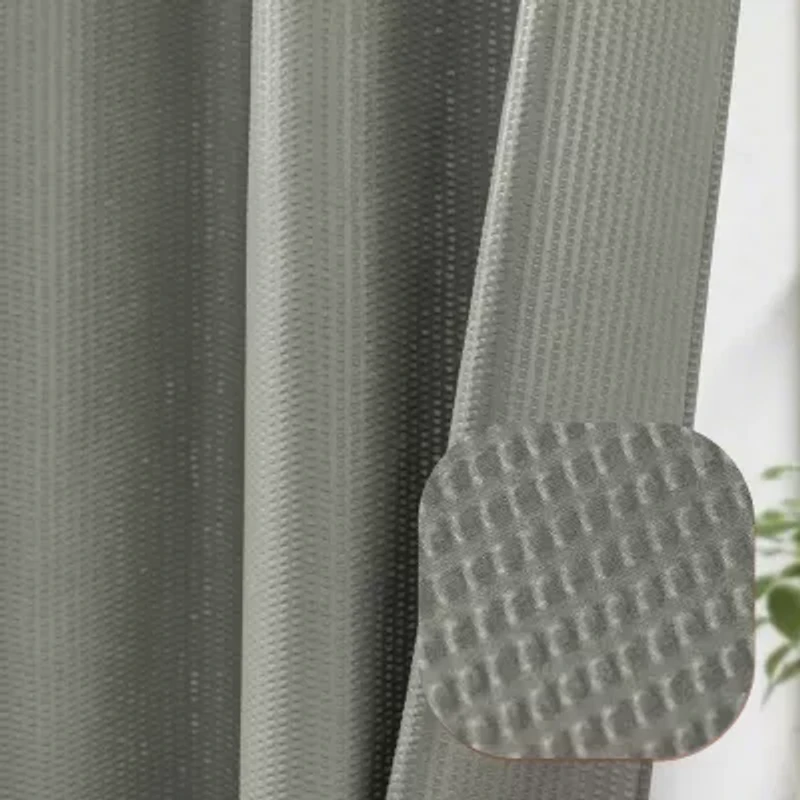 Awesome Home™ No Hook Embossed Snap-In Liner Shower Curtain