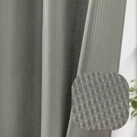 Awesome Home™ No Hook Embossed Snap-In Liner Shower Curtain