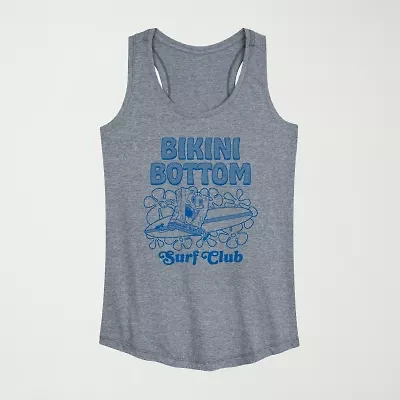 Womens Crew Neck Sleeveless Spongebob Tank Top