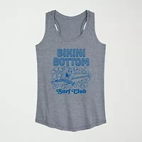 Womens Crew Neck Sleeveless Spongebob Tank Top