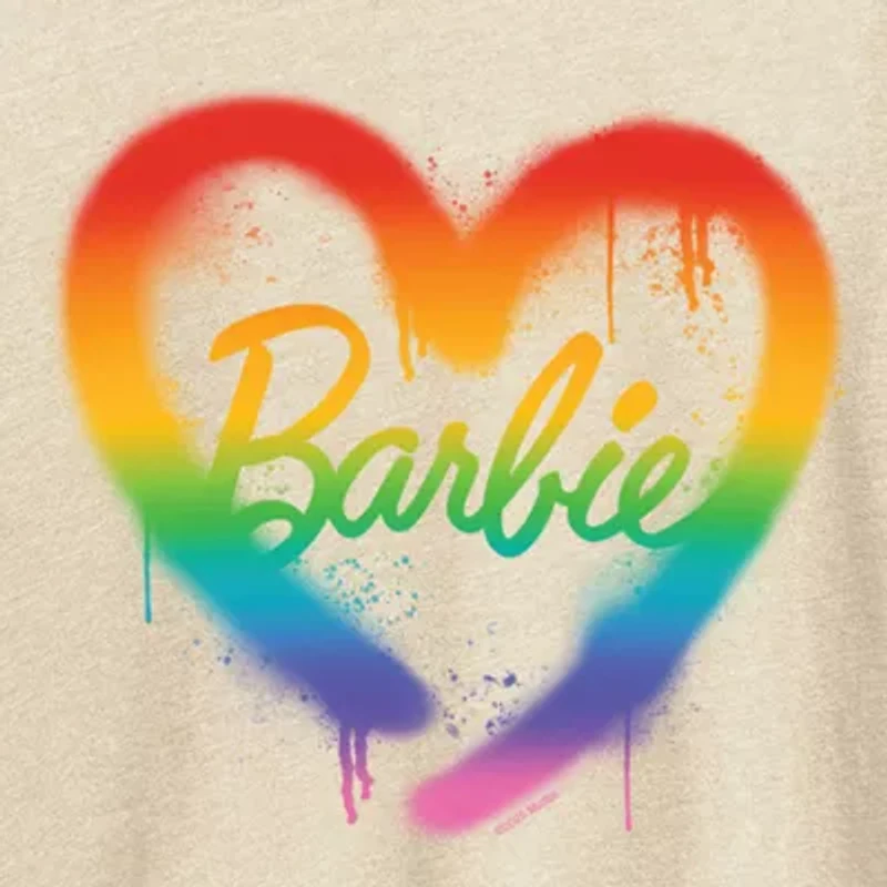 Womens Crew Neck Short Sleeve Regular Fit Barbie Graphic T-Shirt