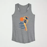 Womens Crew Neck Sleeveless Tank Top