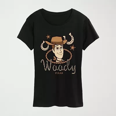 Womens Crew Neck Short Sleeve Regular Fit Toy Story Graphic T-Shirt