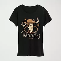 Womens Crew Neck Short Sleeve Regular Fit Toy Story Graphic T-Shirt