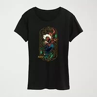 Womens Crew Neck Short Sleeve Regular Fit Marvel Graphic T-Shirt