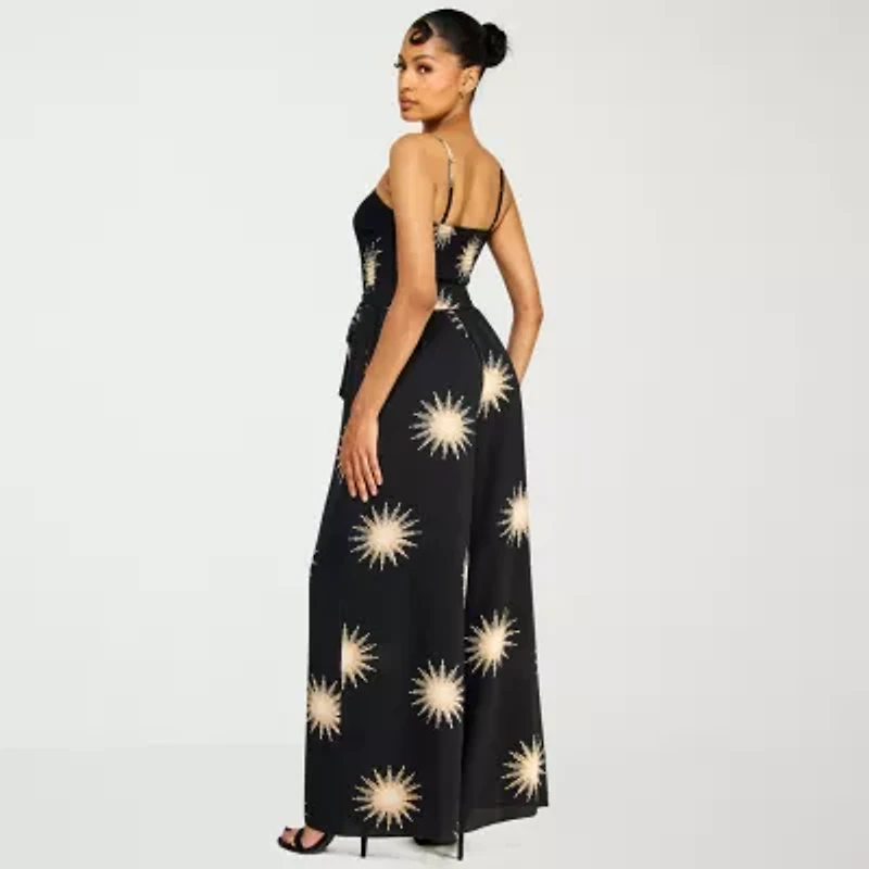 Premier Amour Womens Straight Neck Sleeveless Jumpsuit
