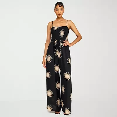 Premier Amour Womens Straight Neck Sleeveless Jumpsuit