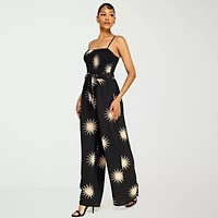 Premier Amour Womens Straight Neck Sleeveless Jumpsuit