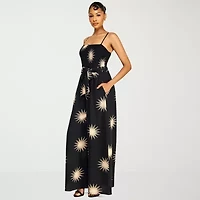 Premier Amour Womens Straight Neck Sleeveless Jumpsuit