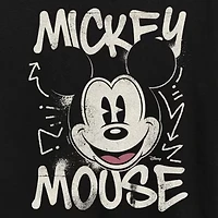 Womens Crew Neck Short Sleeve Regular Fit Mickey Mouse Graphic T-Shirt