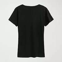 Womens Crew Neck Short Sleeve Regular Fit Marvel Graphic T-Shirt