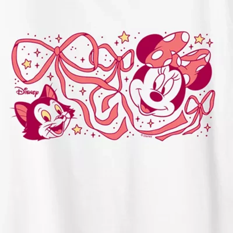 Womens Crew Neck Short Sleeve Regular Fit Minnie Mouse Graphic T-Shirt