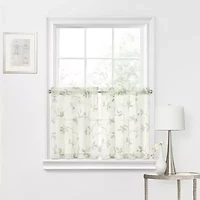 Regal Home Meadow Embroidered 2-pc. Rod Pocket Window Tier