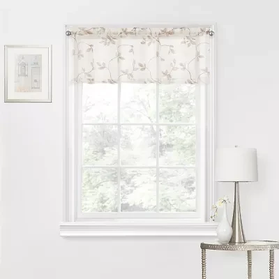 Regal Home Meadow Embroidered Rod Pocket Valance