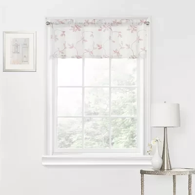Regal Home Meadow Embroidered Rod Pocket Valance