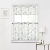 Regal Home Meadow Embroidered Rod Pocket Tailored Valance