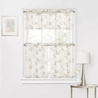 Regal Home Meadow Embroidered Rod Pocket Valance
