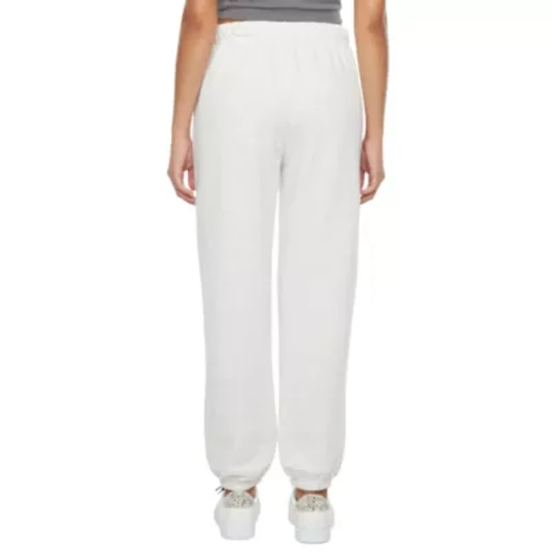 Flirtitude Boyfriend Womens Juniors Cuffed Mid Rise Fleece Active Jogger Pant
