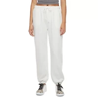 Flirtitude Boyfriend Womens Juniors Cuffed Mid Rise Fleece Active Jogger Pant